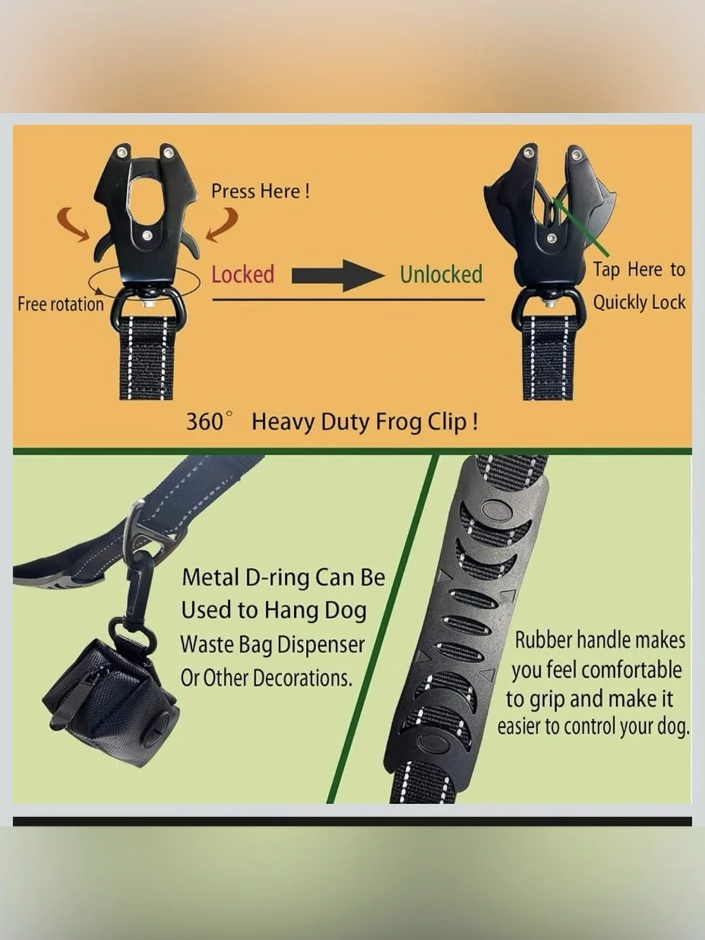 Tactical Bungee Dog Leash